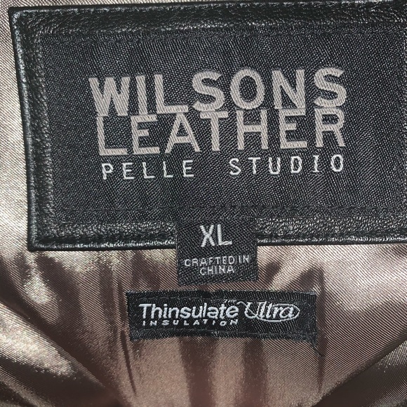 VINTAGE WILSON’S LEATHER PELLE STUDIO THINSULATE MEN’S TRENCH. XL. EUC - Picture 9 of 16